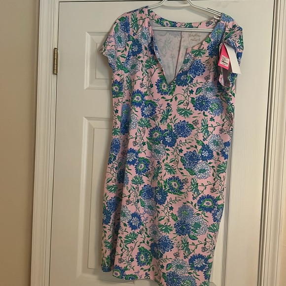 Lily Pulitzer Sophie Etta short sleeve dress conch shell pink rumor has it - Picture 2 of 6